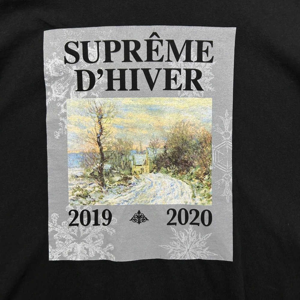Supreme D'Hiver T-Shirt Men's Black Graphic Short Sleeve Streetwear USA Made - L - Picture 3 of 8